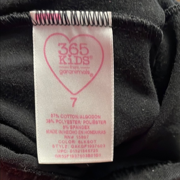 365 KIDS BY GARANIMALS Girls Size 7 Shimmery Black Capri Leggings - Picture 4 of 5